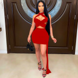 Fashion Sexy Solid Color Skirt Suit WSM-5237