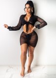 Sexy Mesh Swimsuit Bikinis With Cove Up 4 Piece Sets LSD-9109