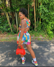 Casual Printed Tank Top And Shorts 2 Piece Sets LSD-9126