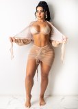 Sexy Mesh Swimsuit Bikinis With Cove Up 4 Piece Sets LSD-9109