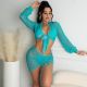 Sexy Mesh Swimsuit Bikinis With Cove Up 4 Piece Sets LSD-9109