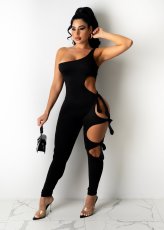 Sexy One Shoulder Hollow Out Jumpsuit JH-235