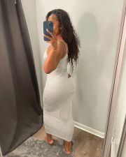Sexy Spaghetti Strap Hollow Out Slim Maxi Dress BLX-8209