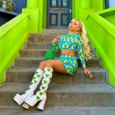 Sexy Printed Long Sleeve Mini Skirt 2 Piece Sets SXF-2113