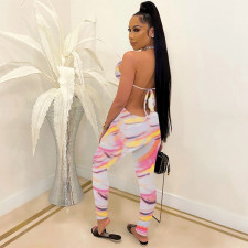 Sexy Printed Backless Halter Jumpsuits WSYF-5838