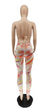 Sexy Printed Backless Halter Jumpsuits WSYF-5838