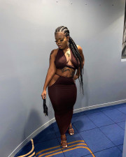 Sexy Halter Backless Long Skirt Two Piece Sets WSYF-5832