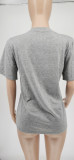 Casual Loose Printed O Neck T Shirt WSYF-5859