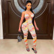 Sexy Printed Backless Halter Jumpsuits WSYF-5838