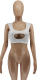 Sexy Sleeveless Hollow Cropped Tank Top WSYF-5827
