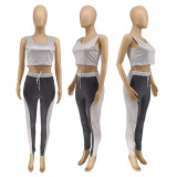 Fitness Yoga Tank Top And Pants 2 Piece Suits WMEF-2022
