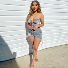Sexy Printed Cami Top And Shorts 2 Piece Suits WMEF-2053
