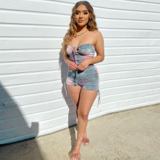 Sexy Printed Cami Top And Shorts 2 Piece Suits WMEF-2053