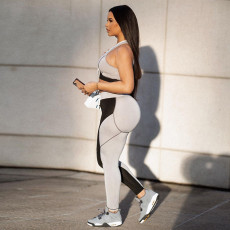 Fitness Yoga Tank Top And Pants 2 Piece Suits WMEF-2022