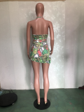 Sexy Beach Style Tie Up Printed Swimsuit  Three Piece Set BN-9269