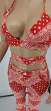 Sexy Printed Strappy Two Piece Pant Sets WSYF-5820