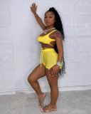 Solid Breathable Tank Top Shorts 2 Piece Sets YD-8379