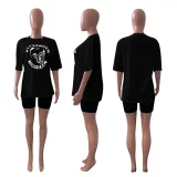 Casual Printed T Shirt And Shorts 2 Piece Sets T SNIK-238