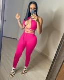 Sexy Strappy Backless Two Piece Pant Sets NIK-236