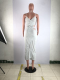 Sexy Spaghetti Strap Hollow Out Slim Maxi Dress BLX-8209