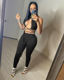 Sexy Strappy Backless Two Piece Pant Sets NIK-236