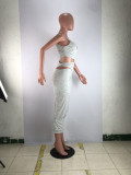 Sexy Spaghetti Strap Hollow Out Slim Maxi Dress BLX-8209