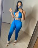 Sexy Strappy Backless Two Piece Pant Sets NIK-236