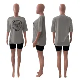 Casual Printed T Shirt And Shorts 2 Piece Sets T SNIK-238