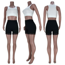 Sexy Tank Top+Lacework Shorts 2 Piece Sets MDF-5234