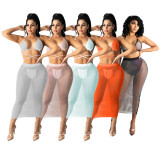 Sexy Mesh Beachwear Bathing Sets Without Underpants TR-1125
