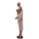 Sexy Mesh Beachwear Bathing Sets Without Underpants TR-1125