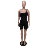 Sexy One Shoulder Skinny Romper MEM-8349
