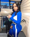 Casual Tracksuit Zipper Two Piece Pant Sets FOSF-8072