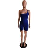 Sexy One Shoulder Skinny Romper MEM-8349