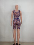 Sexy Mesh Hollow Out Sleeveless Romper YD-8380