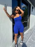 Sexy One Shoulder Skinny Romper MEM-8349