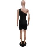 Sexy One Shoulder Skinny Romper MEM-8349