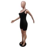 Sexy One Shoulder Skinny Romper MEM-8349