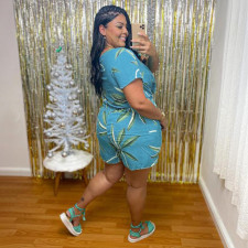 Plus Size Print Fashion Casual Rompers NNWF-N7079 