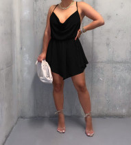 Fashion Solid Color Backless Tie Up Mini Dress WSM-K2016