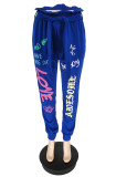 Casual Loose Printed Sashes Long Pants WSYF-5856