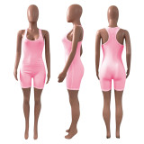 Solid Sleeveless Skinny Tank Romper NIK-240