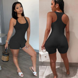 Solid Sleeveless Skinny Tank Romper NIK-240