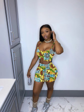 Sexy Printed Cami Top And Shorts 2 Piece Suits WY-6787