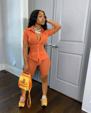 Fashion Sexy Mesh Short Sleeve Shirt And Shorts  Two Piece Sets NYF-8058