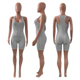 Solid Sleeveless Skinny Tank Romper NIK-240