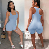 Solid Sleeveless Skinny Tank Romper NIK-240
