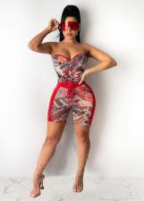 Sexy Printed Tube Top And Pants 2 Piece Sets 2021 YMEF-5013