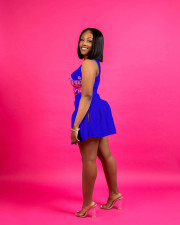 Sexy Printed Tank Top+Split Pleated Mini Skirt Sets YMEF-5015
