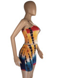 Tie Dye Print Cami Top And Shorts 2 Piece Sets LM-8235